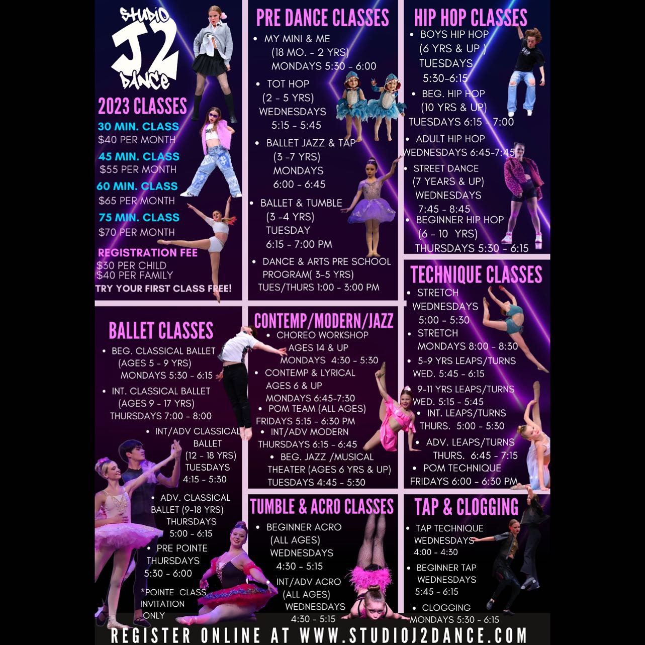 J-Motion Dance Academy — Schedule