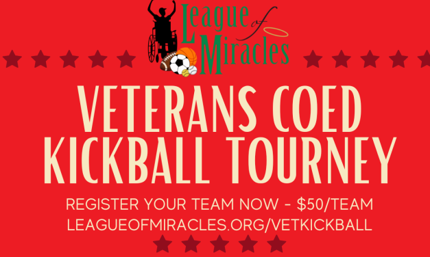 League of Miracles to host Veterans Coed Kickball Tourney on April 13th