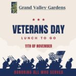 Grand Valley Gardens honoring veterans with free lunch-to-go on Veterans Day