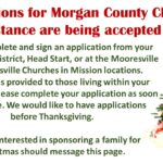 Applications now available for Christmas assistance for Morgan County families