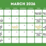 March events at Cedar Creek Martinsville include live music,  St. Patrick’s Day fun, and Music Bingo