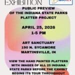 Don’t miss the free preview of the Indiana State Parks Platter Project on April 25th