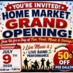 Join us for the grand opening of Home Market on July 9th