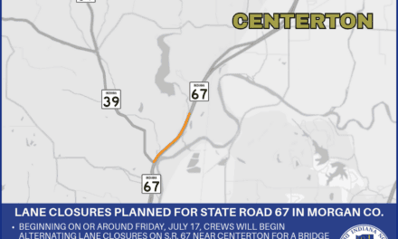 Lane closures planned for State Road 67 in Morgan County
